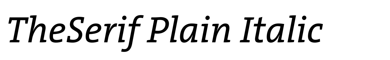 TheSerif Plain Italic